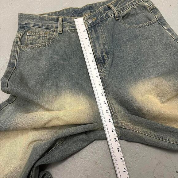 BLUE FADED WIDE LEG BAGGY DENIM 28 WAIST - Picture 8 of 8